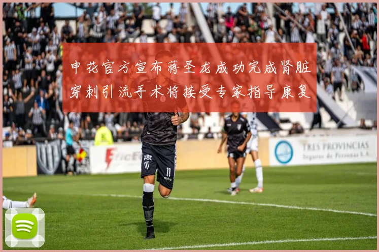 申花官方宣布蒋圣龙成功完成肾脏穿刺引流手术将接受专家指导康复治疗